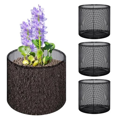 Wezalget 4 Stück Wasserkultur Pflanzkorb, Schwimmkorb Für Teichpflanzen, Hydroponics Net Pot Eimer Korb für Teichbepflanzung Innenbereich Garten Und Balkon von Wezalget