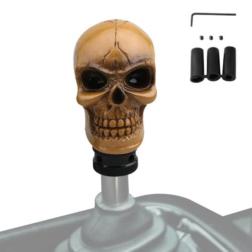 Wezalget Ganghebel Knauf,Manuelle Automatik Schaltknäufe Schädelform - Kunstharz Hebelgriff Mit Skelett Dekoration Universell Passend Für Halloween Autoreisen Und Wezalget Ganghebel Knauf,Manuelle Automatik Schaltknäufe Schädelform - Kunstharz Hebelgriff Mit Skelett Dekoration Universell Passend Für Halloween Autoreisen Und von Wezalget