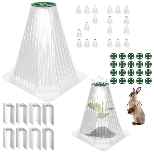Wezalget Gartenhauben für Pflanzen | Glockenförmiger Pflanzenschutz Mit Tierschutz - Wiederverwendbarer Pflanzenschutz mit Erdnägeln und Belüftungslöchern für Tomaten Erdbeeren Winter Setzlinge von Wezalget
