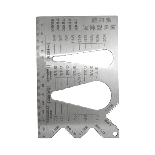 Wezalget Gewindeprüflehre - Schrauben Messlehre - Metrische Gewindemesslehre für Technik Kfz Wartung Haushalt Sanitär von Wezalget