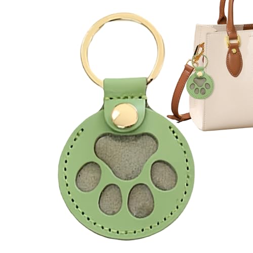 Wezalget Haar Erinnerungsstück - Pfotenförmiges Tierhaar Andenken Schlüsselring | Erinnerungsanhänger Für Freunde Familie Zuhause Reise Geburtstag Dekoration - Originelle von Wezalget