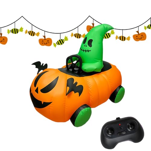 Wezalget Halloween Aufblasbare Dekoration,Automatisch Aufblasbare Halloween Kürbiskutsche Dekoration | Realistische Feendekoration Mit Fernbedienung Für Den Garten Die Das Spukhaus Und Das Wohnzimmer von Wezalget