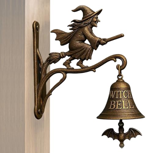 Wezalget Halloween Witch Doorbell | Halloween Deko Türklingel - Hängbarer Außenschmuck Für Vorgarten Eingang Flur Hof Wezalget Halloween Witch Doorbell | Halloween Deko Türklingel - Hängbarer Außenschmuck Für Vorgarten Eingang Flur Hof von Wezalget