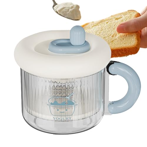 Wezalget Käseabtropfsieb,Quark-Sieb mit Deckel | Wiederverwendbarer Feinmaschiger Käsebereiter Filter Für Sahne Diät Fitness Haushaltsküche Männer Und Frauen Sojamilch Frühstück Und Tägliches Kochen von Wezalget