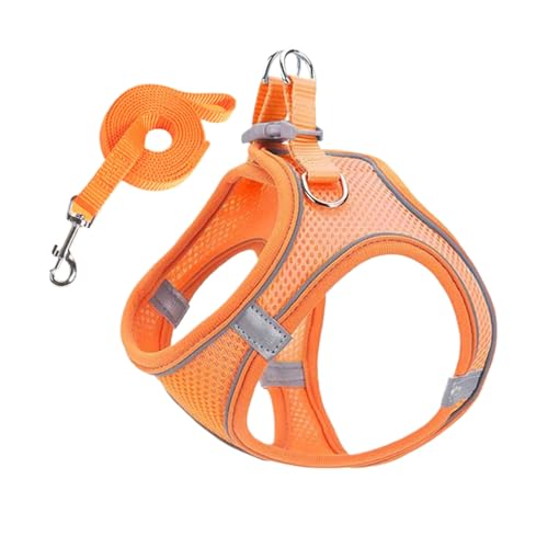 Wezalget Leine und Geschirr für Hunde | Reflektierendes Geschirr Anti-Erstickungsgeschirr für Hunde – Atmungsaktiver Fluchtschutz für Welpen und Katzen, ideal für Wandern, Camping, Training von Wezalget