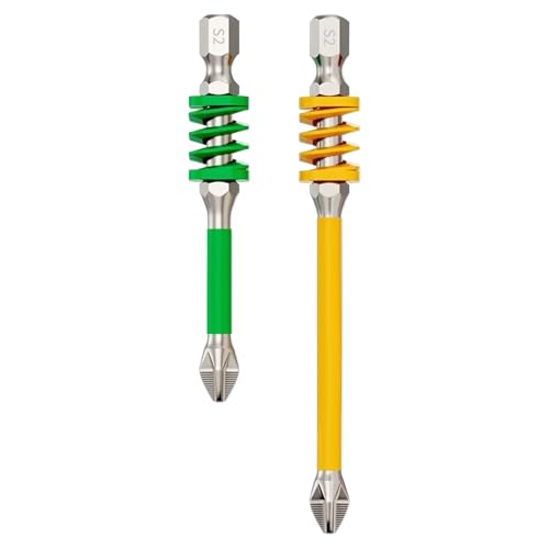 Wezalget Magnetischer Bohrersatz | 2 Magnet-Bits Für Bohrmaschinen Mit Federbelasteten Spitzen,Rutschfeste Spitzen mit Federmechanismus für Haushalt Elektroarbeiten Metall Holz Möbel Handwerk Wezalget Magnetischer Bohrersatz | 2 Magnet-Bits Für Bohrmaschinen Mit Federbelasteten Spitzen,Rutschfeste Spitzen mit Federmechanismus für Haushalt Elektroarbeiten Metall Holz Möbel Handwerk von Wezalget