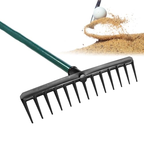 Wezalget Rechen zum Nivellieren von Golf | Strapazierfähiges Werkzeug für Gartenpflege, Golf, Hof und Grünflächen von Wezalget