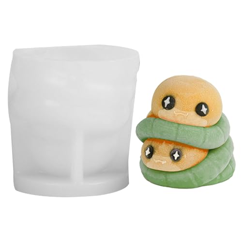 Wezalget Schlange Silikonform,3D Schlangenform Deko Für Kuchen | Tiergießform Für Kerzen Süßigkeiten Ton Schokolade Kekse Seife,Backen Basteln Handwerk Projekte von Wezalget