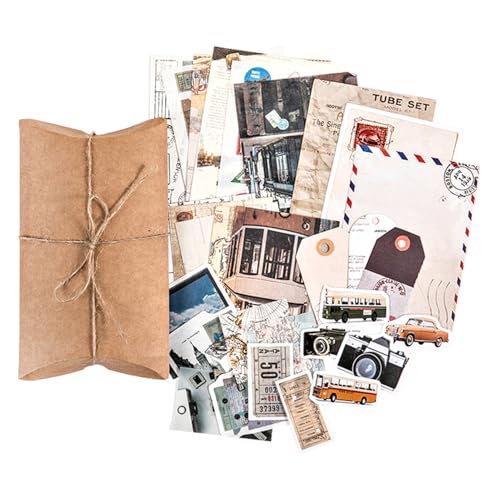 Wezalget Scrapbook Supplies Sticker Papers Pack - Zubehör für Junk-Zeitschriften | Antiker Scrapbooking-Schulplaner für Bullet Journals Hochzeitseinladungen von Wezalget
