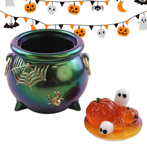 Wezalget Silikonform für Halloween | Form für Halloween-Kesselstatue aus Epoxidharz – wiederverwendbar, leicht zerlegbar, für Kunsthandwerk Kinder Erwachsene von Wezalget