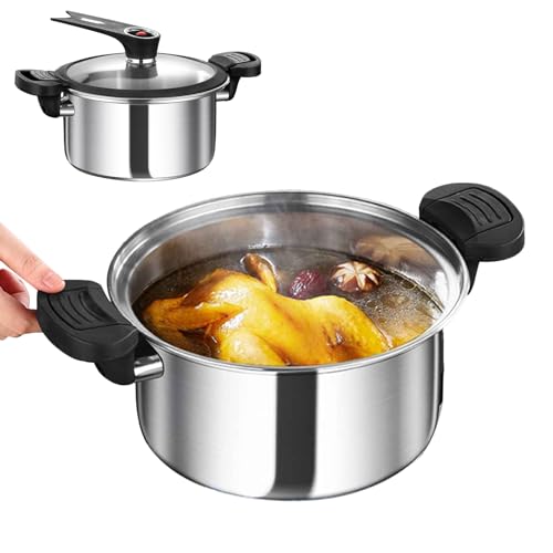 Wezalget Tragbarer Schnellkochtopf - Druckkochtopf Für Die Zubereitung Von Fisch Und Austern - Schnellkochfunktion Vielseitiges Edelstahl Kochgeschirr Für Eintopf Fleisch Suppe Bohnen Wezalget Tragbarer Schnellkochtopf - Druckkochtopf Für Die Zubereitung Von Fisch Und Austern - Schnellkochfunktion Vielseitiges Edelstahl Kochgeschirr Für Eintopf Fleisch Suppe Bohnen von Wezalget