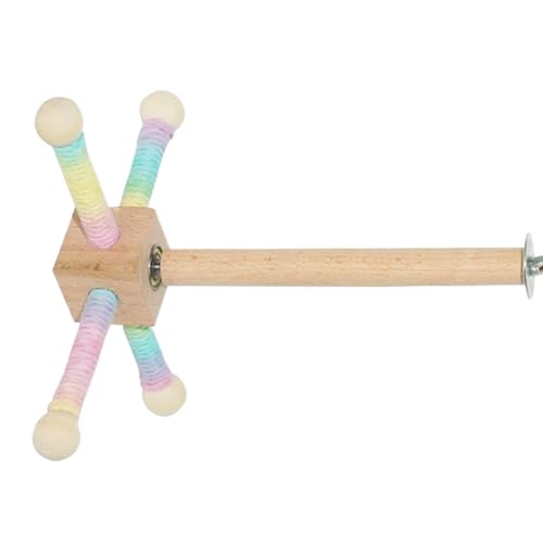 Wezalget Vogel Sitzstange Ständer - Sitzstangen Für Vogelkäfig | Halter Spielzeug Holz Gestell 360° Drehbar Für Außenbereich Und Innenbereich von Wezalget