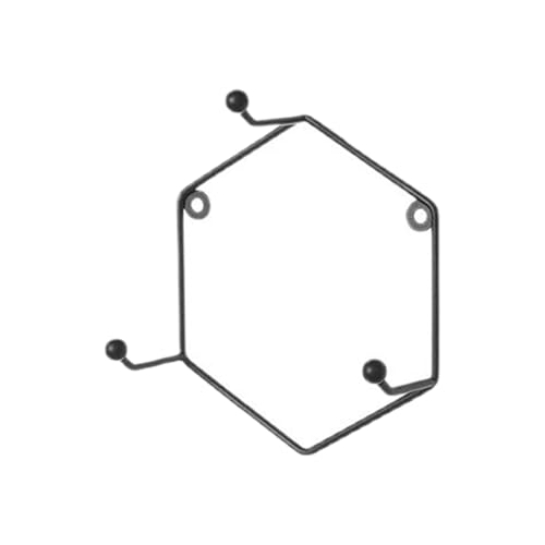 Wezalget Wandhalterung Für Tassen | Sechseckiger Teetassen Präsentierständer | Geometrischer Metall Organizer Für Geschirrtücher Und Schürzen | Deko Für Wohnzimmer Küche Und Café von Wezalget