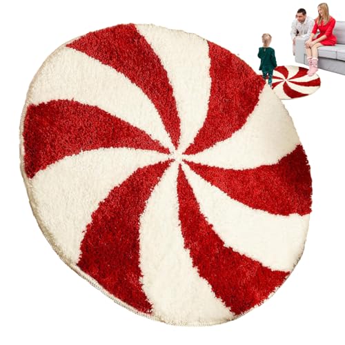 Wezalget Weihnachts Teppich | 61x61 cm Niedliche Nachttischmatte,Gemütlicher Weihnachts Bodenteppich Für Schlafzimmer Eingangsbereich Kinderzimmer Esszimmer Küche Studentenwohnheim Dusche | Für von Wezalget