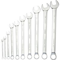 WGB BASIC PLUS Gabel- und Ringschlüssel "Ringmaulschlüssel-Satz extra lang", (Set, 10 St.), Chrom-Vanadium Stahl, verchromt von Wgb Basic Plus