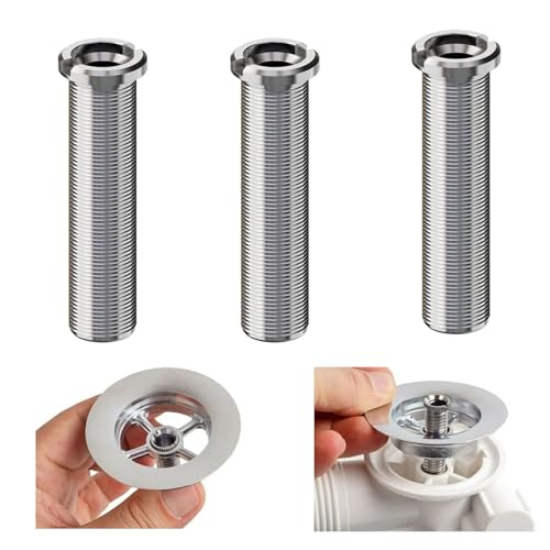 Küchenspüle Korbsieb Schraube - Hohlschraube für Spüle, Siebschraube, 35 mm Edelstahl Abflusssiebschraube - Ideal für Siebkorbventile in Spülbecken Waschbecken, 3 Stück von Wgewfhdf