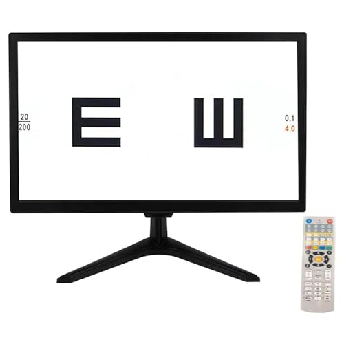 Vision Meter Digitaler Optischer LCD-Sehtester 18,5 Zoll Mehrere Visuelle Ziele 5 Anzeigemodi Ferngesteuerter Optometrie Tester Projektor mit Fernbedienung füR KrankenhäUser,Black von WhAeoy
