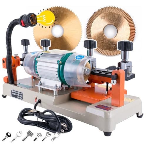 120W Horizontal Key Milling Machine(238BS), Key Cutting Machine, Multifunctional Double Head Key Copy Machine, Hand Wheel Key Copy Tool, for Door and Car Lock Key Copy Duplicating Equipment von WhFKLca