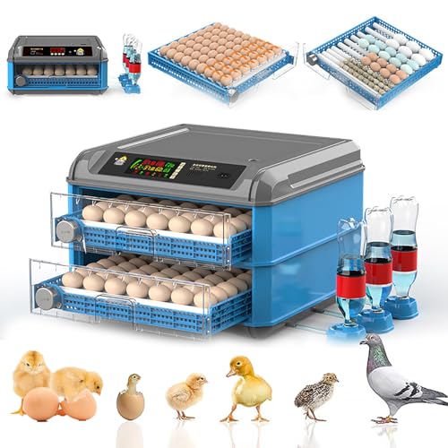 Automatic Incubators for Hatching Eggs,24-192 Egg Incubator And Hatcher, Automatic Egg Turning + Automatic Water Addition+ Temperature/ Humidity Control, Adjustable Egg Trays,Dual Power Supply,128egg Automatic Incubators for Hatching Eggs,24-192 Egg Incubator And Hatcher, Automatic Egg Turning + Automatic Water Addition+ Temperature/ Humidity Control, Adjustable Egg Trays,Dual Power Supply,128egg von WhFKLca
