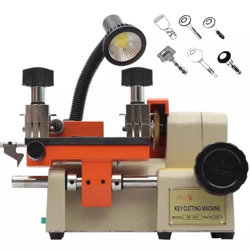 Key Milling Machine, Horizontal Electronic Key Cutting Machine with LED Light, DF-001 Desktop Key Duplicating Machine Key Copier, Locksmith Equipment, More Precise, for Door and Car Lock Key Key Milling Machine, Horizontal Electronic Key Cutting Machine with LED Light, DF-001 Desktop Key Duplicating Machine Key Copier, Locksmith Equipment, More Precise, for Door and Car Lock Key von WhFKLca