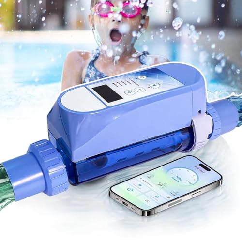 Salt Water Pool Chlorinator System, Salt Chlorine Generator, Automatic Self Adapting Pool Salt Generator, Built-in Wi-Fi & App Remote Control, LED Control Panel, Self-Cleaning Function 12g/h Salt Water Pool Chlorinator System, Salt Chlorine Generator, Automatic Self Adapting Pool Salt Generator, Built-in Wi-Fi & App Remote Control, LED Control Panel, Self-Cleaning Function 12g/h von WhFKLca