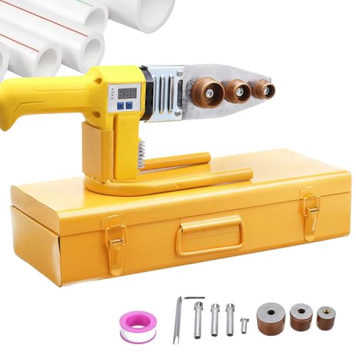 Welding Machine for Plastic Pipes,Sleeve Welding Machine + 3/6 Die Heads + Iron Case, PPR Pipe Fusion Welder Digital Display Hot-melt Water Pipe Welder for PPR,PE,PB Pipes,Temperature: 0-320°C,#32 Welding Machine for Plastic Pipes,Sleeve Welding Machine + 3/6 Die Heads + Iron Case, PPR Pipe Fusion Welder Digital Display Hot-melt Water Pipe Welder for PPR,PE,PB Pipes,Temperature: 0-320°C,#32 von WhFKLca