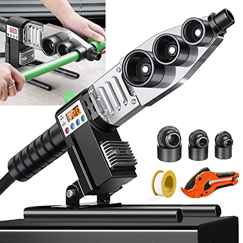 WhFKLca Sleeve Welding Machine with Scissors + Iron Box, PE/PB/PPR Pipe Fusion Welder,100-320℃ Adjustable, Digital Display + Anti-Blocking Die+ Upgrade Foot U-Shaped Bracket,#32 WhFKLca Sleeve Welding Machine with Scissors + Iron Box, PE/PB/PPR Pipe Fusion Welder,100-320℃ Adjustable, Digital Display + Anti-Blocking Die+ Upgrade Foot U-Shaped Bracket,#32 von WhFKLca