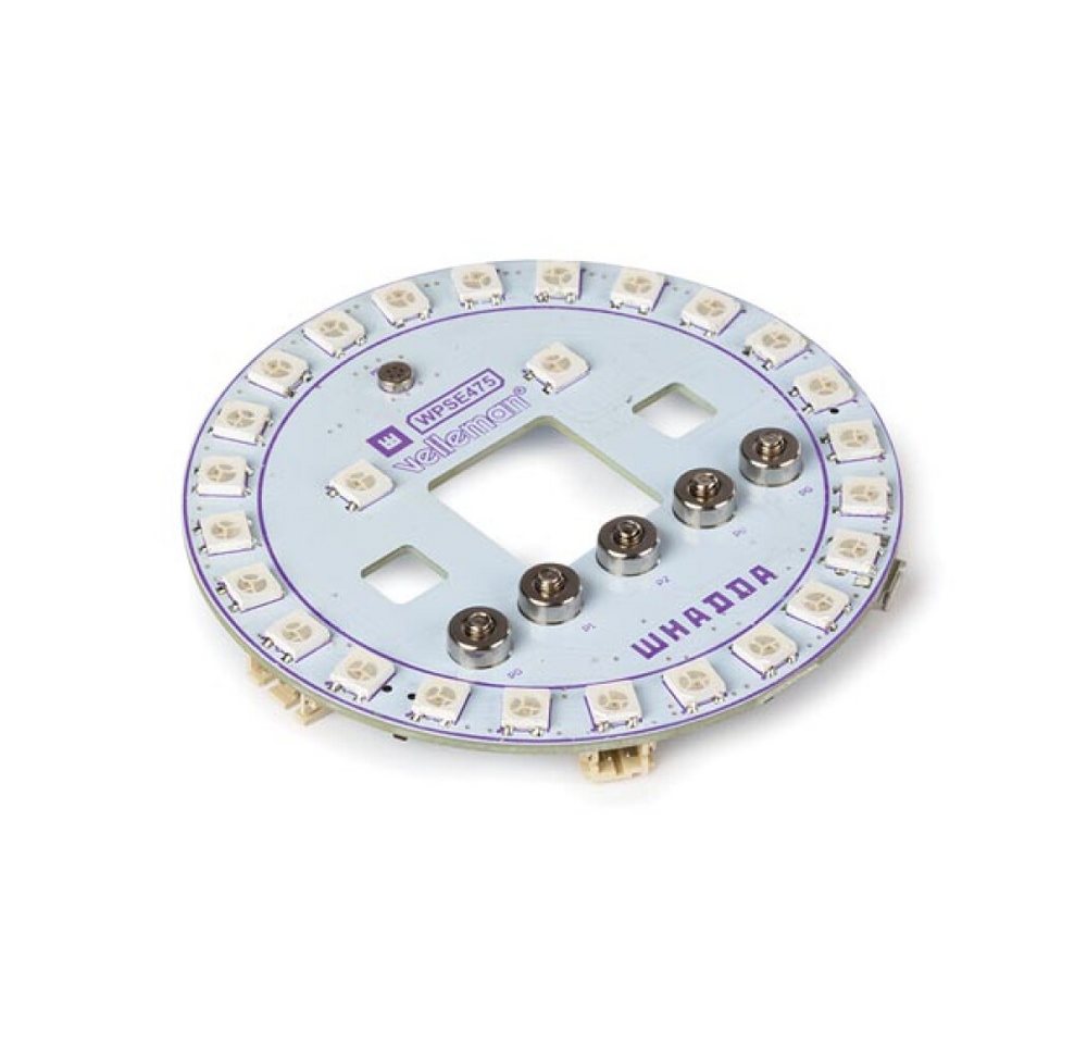 Whadda LED Dekolicht Eignet sich ideal für Ihre Micro:Bit-Projekte. Das RGB-LED-Ring-Shiel Whadda LED Dekolicht Eignet sich ideal für Ihre Micro:Bit-Projekte. Das RGB-LED-Ring-Shiel von Whadda