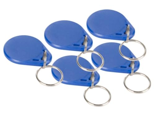 Whadda RFID-Badge, Set, 5 Stück, blau, wiederbeschreibbar, für Zugangskontrolle von Whadda