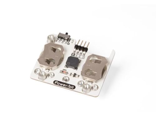 Whadda Stromversorgungsmodul für Micro:bit®, Erweiterungsplatine, funktioniert mit Knopfzelle, Buzzer von Whadda