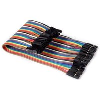 Whadda WPA429 Jumper-Kabel [40x Drahtbrücken-Buchse - 40x Drahtbrücken-Buchse] 15.00 cm Bunt von Whadda