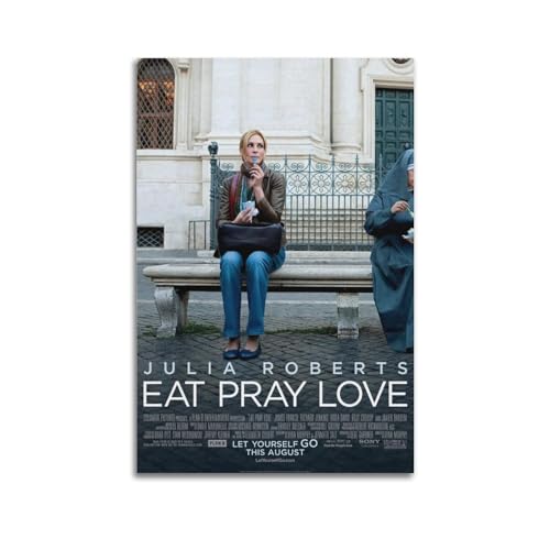 Filmposter "Eat, Pray, Love", Raumdekoration, Poster für Schlafzimmer, Wohnzimmer, Wände, 40 x 60 cm, ungerahmt von Whak