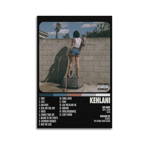 Kehlani Ablum Cover Leinwand Poster Raumdekor Poster für Schlafzimmer Wohnzimmer Wände 60 x 90 cm Unrahmen-Stil von Whak