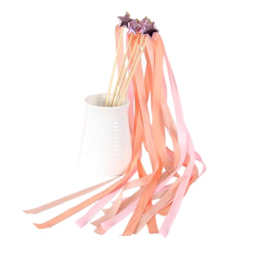 20 Stück Wedding Wands,Zauberstäbe Hochzeit Luftschlangen,Spalier Hochzeit Glücksstäbe,Luftschlangen mit Holzstäbchen Werden,für Hochzeiten,Geburtstage,Weihnachten,Partys,Rosa von Whakano