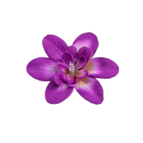 30x Künstliche Blumen Orchidee,8cm Seidenblume Köpfe KunstOrchidee,Kunstblumen Orchidee,Künstlich Blumenkopf Deko-Blüten Orchideeblumen für Thanksgiving Party Tischdeko DIY Kleidung Deko,dunkellila von Whakano