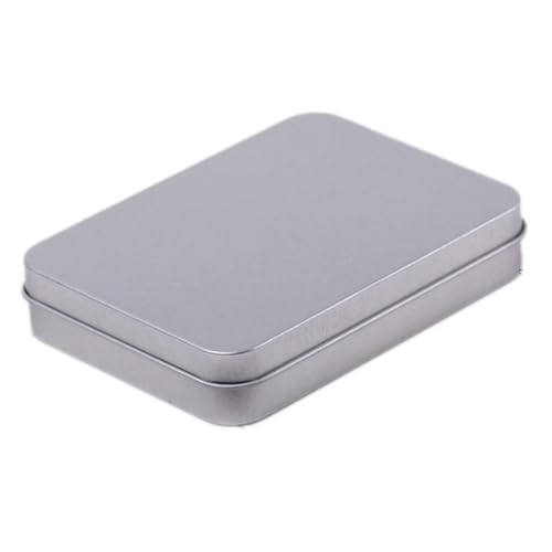 Kleine Metallbox-Behälter x 5,Leere Metallbehälter mit Deckel,Rechteckige Aufbewahrungsbox,Metalldosen,für Sügigkeiten Kleine Perlen und Kleinen Gegenständen,115x85x22mm,Flache Abdeckung Silber Kleine Metallbox-Behälter x 5,Leere Metallbehälter mit Deckel,Rechteckige Aufbewahrungsbox,Metalldosen,für Sügigkeiten Kleine Perlen und Kleinen Gegenständen,115x85x22mm,Flache Abdeckung Silber von Whakano