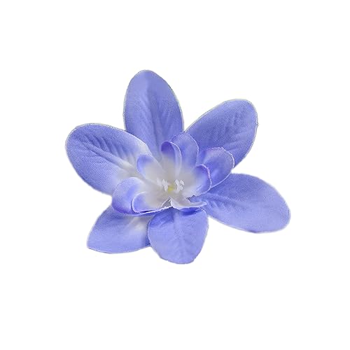 Whakano 30x Künstliche Blumen Orchidee,8cm Seidenblume Köpfe KunstOrchidee,Kunstblumen Orchidee,Künstlich Blumenkopf Deko-Blüten Orchideeblumen für Thanksgiving Party Tischdeko DIY Kleidung Deko,Blau von Whakano