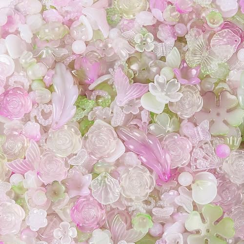 Whakano Gemischten Acryl Perlen zum Basteln 100g,Blumen Beads Perlen zum Auffädeln mit Loch,Bastelperlen für DIY Handwerk Dekor,Armbänder,Halsketten Ohrringe,Schmuck,Ca.175 Stück,Rosagrün Whakano Gemischten Acryl Perlen zum Basteln 100g,Blumen Beads Perlen zum Auffädeln mit Loch,Bastelperlen für DIY Handwerk Dekor,Armbänder,Halsketten Ohrringe,Schmuck,Ca.175 Stück,Rosagrün von Whakano