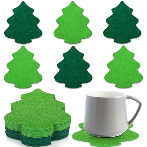 Whaline 16 Stück Weihnachtsbaum Filz Untersetzer Grün Baum Getränk Untersetzer Wärmedämmung Tee Kaffee Tasse Matte für Weihnachten Winter Home Tischdekoration Whaline 16 Stück Weihnachtsbaum Filz Untersetzer Grün Baum Getränk Untersetzer Wärmedämmung Tee Kaffee Tasse Matte für Weihnachten Winter Home Tischdekoration von Whaline