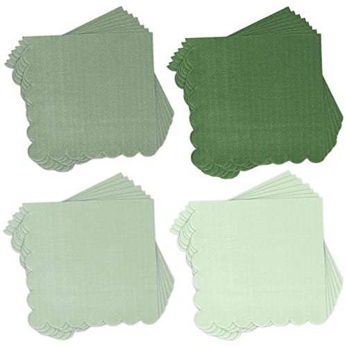 Whaline 200 Stück grüne Cocktail-Servietten、 salbeigrün、 Farbverlauf、 Papierservietten mit gewellten Kanten、 dicke Einweg-Servietten für Tischdekoration、 Partyzubeh?r、 12、7 x 12、7 cm Whaline 200 Stück grüne Cocktail-Servietten、 salbeigrün、 Farbverlauf、 Papierservietten mit gewellten Kanten、 dicke Einweg-Servietten für Tischdekoration、 Partyzubeh?r、 12、7 x 12、7 cm von Whaline