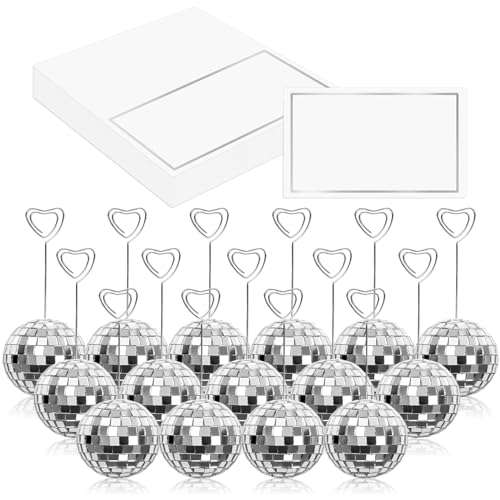 Whaline 60 Stück 5,1 cm Discokugel Tischnummernhalter Tischkarten-Set Silber Zeltkarten Namenskarten Ständer mit Herz Wirbel Draht für Hochzeit Party Tisch Schild Display Supplies Whaline 60 Stück 5,1 cm Discokugel Tischnummernhalter Tischkarten-Set Silber Zeltkarten Namenskarten Ständer mit Herz Wirbel Draht für Hochzeit Party Tisch Schild Display Supplies von Whaline