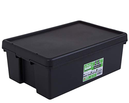 Wham 4 x Bam Heavy Duty Recycling Box - 36 Liter mit Deckel - 59,5 x 39 x 21,5 cm - schwarz von Wham