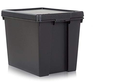 Wham 2 x Bam Heavy Duty Recycling Box - 24 Liter mit Deckel - 38,5 x 29 x 31,5 cm - schwarz von Wham