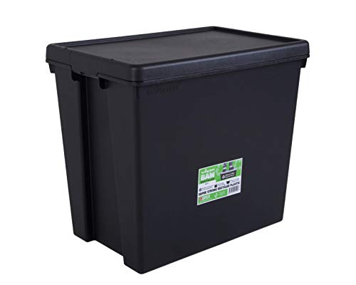 Wham 2 x Bam Heavy Duty Recycling Box - 92 Liter mit Deckel - 59,5 x 39,5 x 52 cm - schwarz von Wham