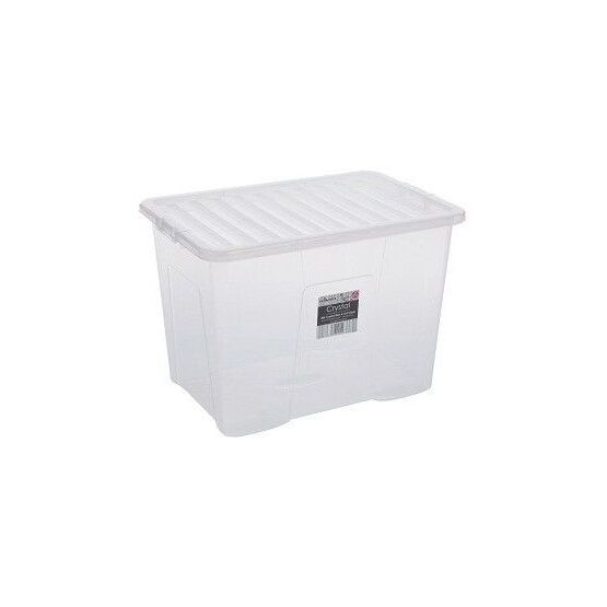 Wham Crystal Aufbewahrungsbox Kiste Aufbewahrung 80 L Deckel 11315 Transparent B-Ware von Wham