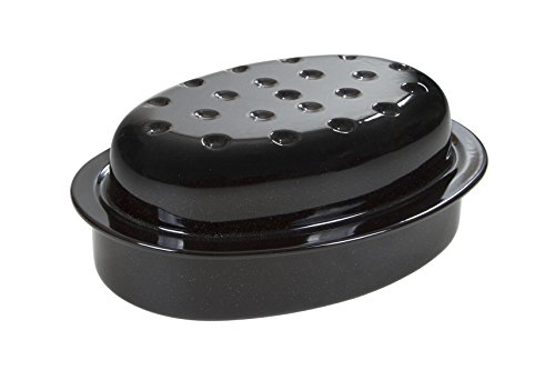 Wham Emaille Bräter, Stahl, speckled schwarz, 33 x 24 x 12,5 cm Wham Emaille Bräter, Stahl, speckled schwarz, 33 x 24 x 12,5 cm von Wham