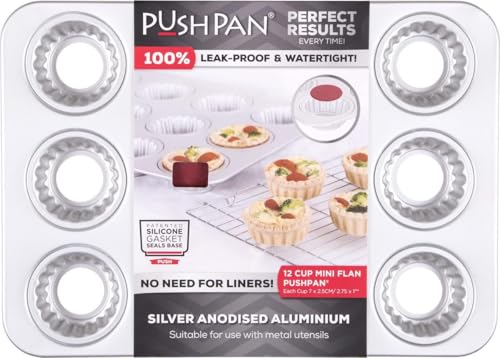 Wham muffinform PushPan 12 Fächer Aluminium silbergrau von Wham