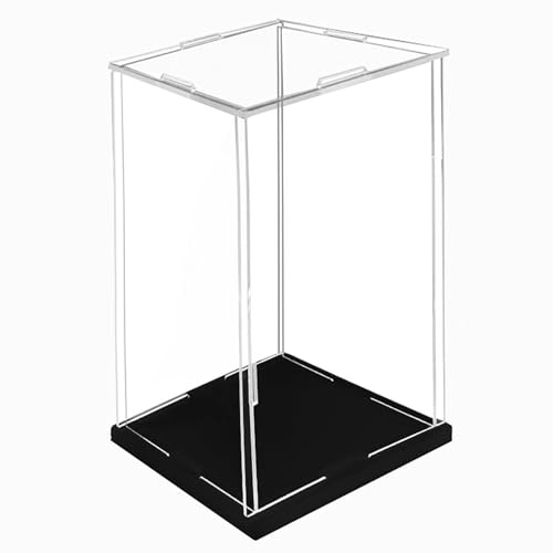 Acryl Vitrine Extra Hohe, Transparente Acrylbox (30, 40, 50, 60 Cm), Schmale Transparente Acrylvitrine als Alternative zu Glasvitrine, Rechteckige Würfelvitrine mit Staubschutz(40x40x50cm(16x16x20in)) von WhamtL