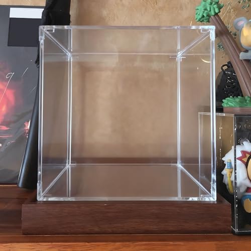Acryl Vitrine Staubdichte Acrylvitrine mit Holzsockel und Aluminiumrahmen, Hoher, Rechteckiger Würfel, Transparente Vitrine für Figuren, Stapelbare Schreibtisch-Aufbewahrungsbox(15x15x30cm(6x6x12in)) Acryl Vitrine Staubdichte Acrylvitrine mit Holzsockel und Aluminiumrahmen, Hoher, Rechteckiger Würfel, Transparente Vitrine für Figuren, Stapelbare Schreibtisch-Aufbewahrungsbox(15x15x30cm(6x6x12in)) von WhamtL