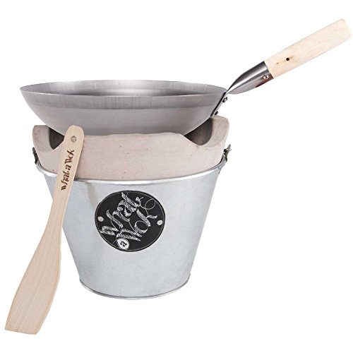 What a WOK Set - bestehend aus WokOfen, Wokpfanne und Pfannenwender. von YAMOOCO